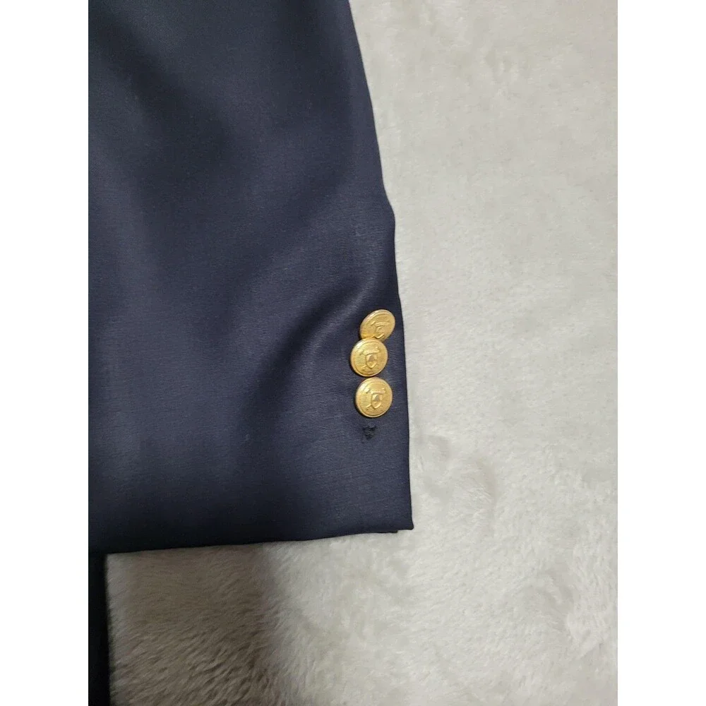 Lauren Ralph Lauren Blazer Mens 46L Navy Wool 2 Button Gold Buttons Canada